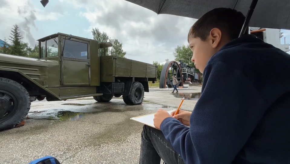В зоне доступа. Юные художники вышли на традиционный пленэр в Северскую Домну