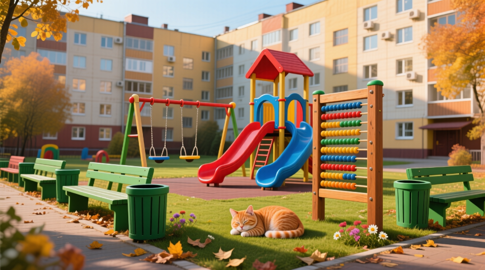 В трёх полевских дворах появятся новые детские площадки