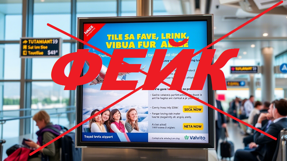 В аэропорту нет холеры и объявлений о ней. Это выдумки