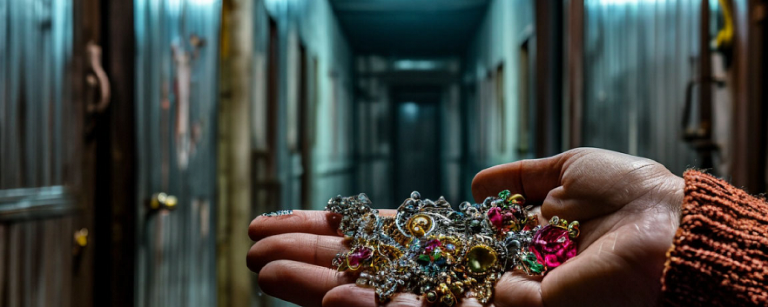 В Зеленом Бору в подъезде с потерпевшей сняли все золото